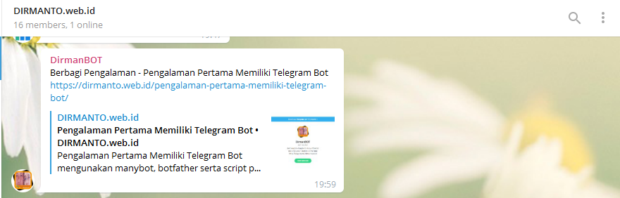 PHP Script Sederhana Telegram Bot RSS Blog