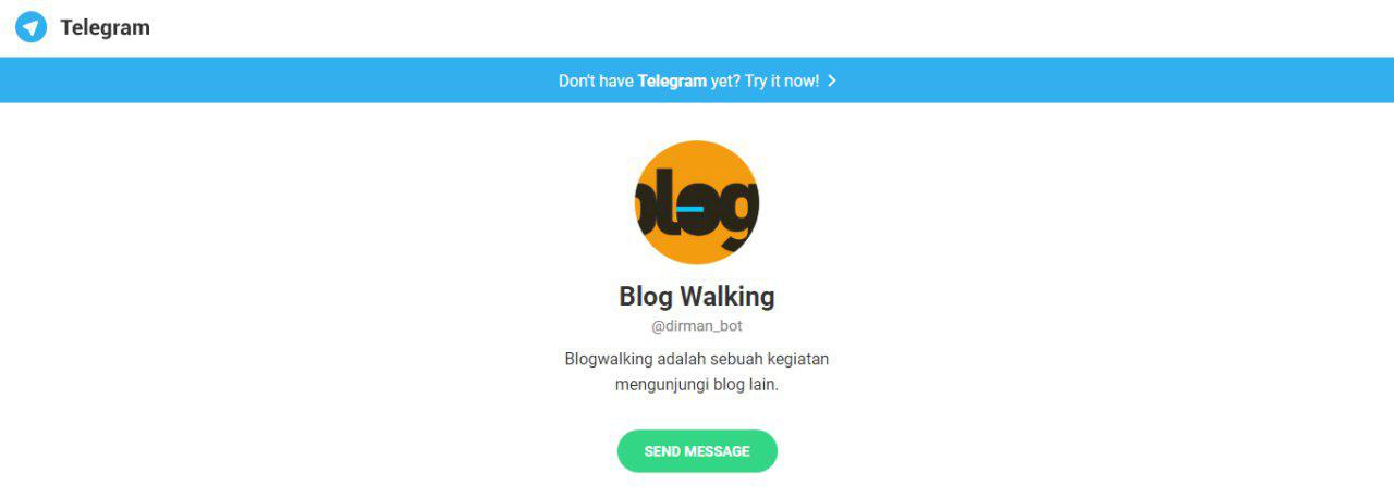 Telegram Bot Asisten Pribadi Seorang Narablog