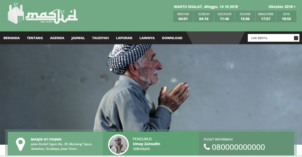 Tema Desain  Website Masjid  Gratis  Dirman Personal Blog