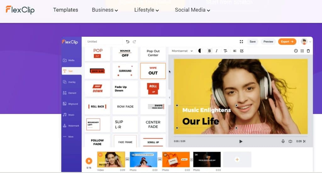 Mencoba Fitur Baru Software Editing Video FlexClip