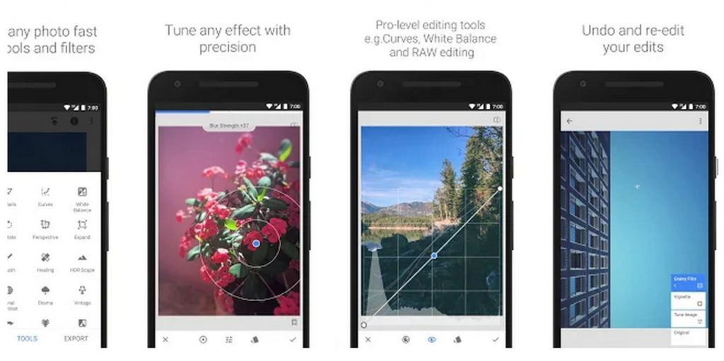 Snapseed adalah editor foto lengkap dan profesional yang dikembangkan oleh Google