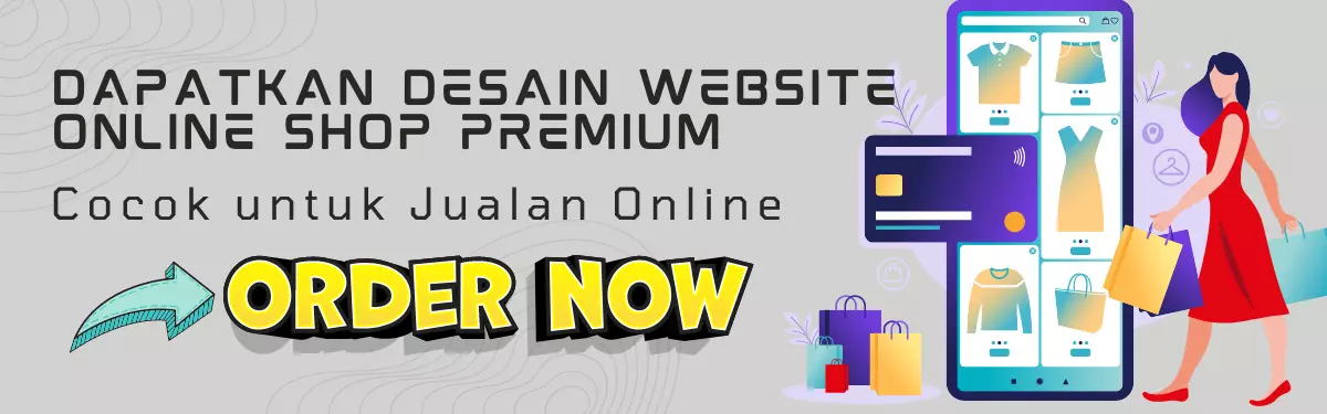 Install desain website toko online premium